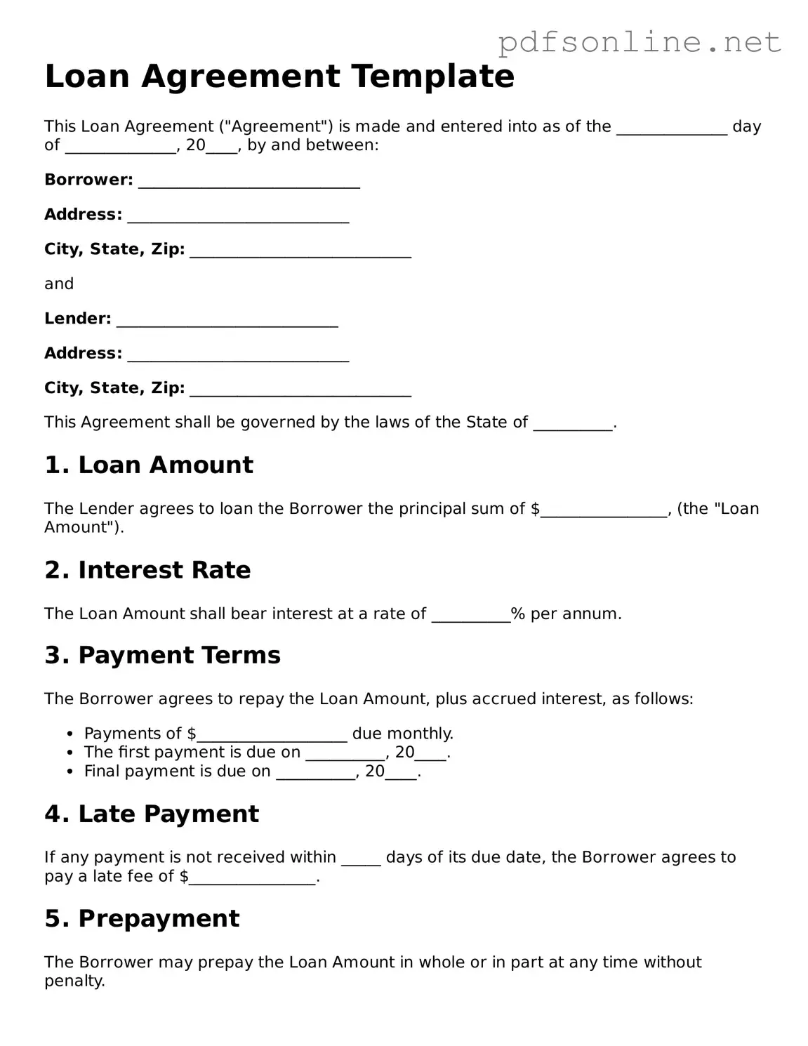 Attorney-Approved Loan Agreement Form