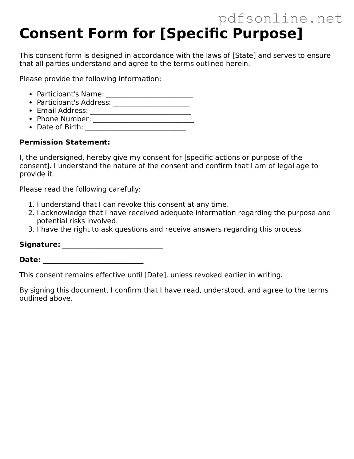 Attorney-Approved Consent Form