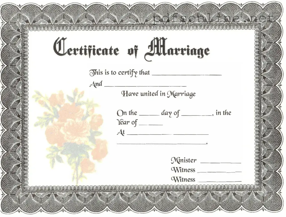 Free Marriage Certificate PDF Form