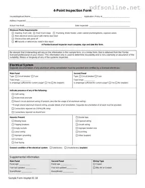 Free 4 Point Inspection PDF Form