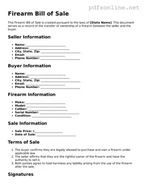 Attorney-Approved Firearm Bill of Sale Form