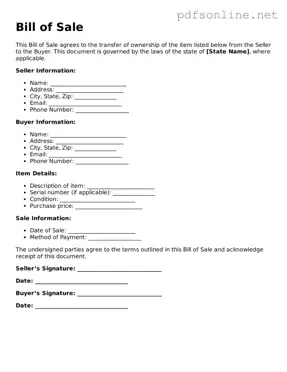 Attorney-Approved Bill of Sale Form