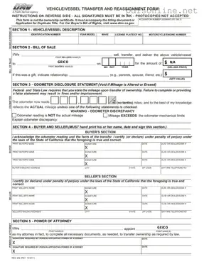 Free California Fotm Reg 262 PDF Form