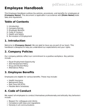 Attorney-Approved Employee Handbook Form