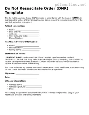 Attorney-Approved Do Not Resuscitate Order Form