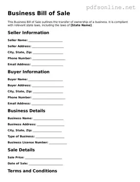 Attorney-Approved Business Bill of Sale Form