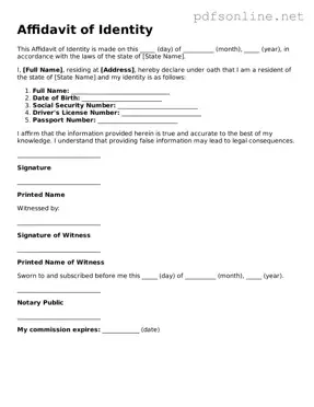 Attorney-Approved Affidavit of Identity Form