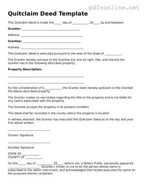 Attorney-Approved Quitclaim Deed Form