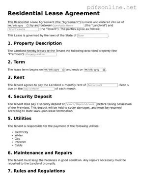 Attorney-Approved Residential Lease Agreement Form