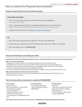 Free Asurion F-017-08 MEN PDF Form