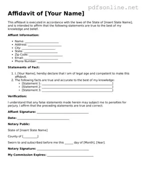 Attorney-Approved Affidavit Form