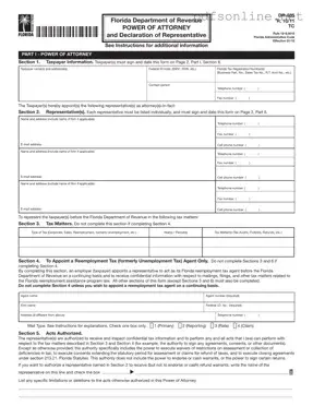 Free Tax POA dr 835 PDF Form