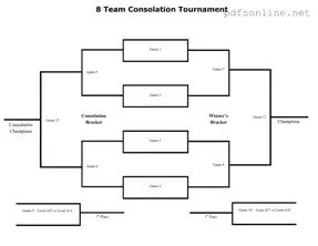 Free Tournament Consolation Bracket PDF Form