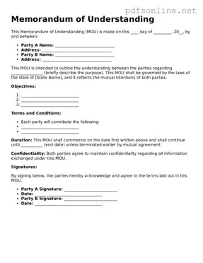 Attorney-Approved Memorandum of Understanding Form