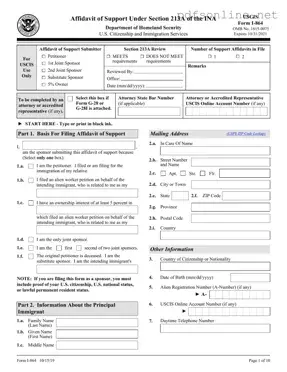 Free USCIS I-864 PDF Form